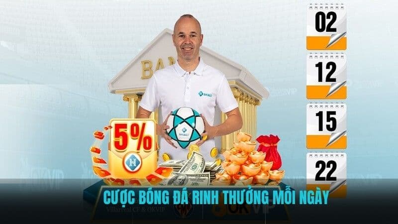 Cược bóng đá rinh thưởng mỗi ngày